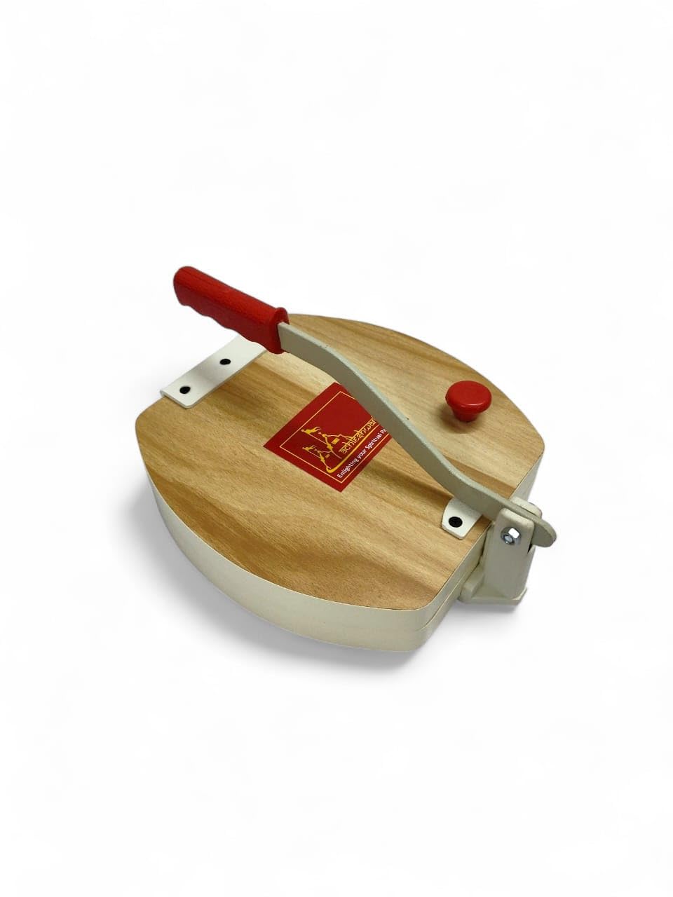 Sponsored Ad - Achleshwar Wooden Manual Heavy Round Wooden Board Papad-Puri-khakhra Press Maker Plywood Machine with Iron Handle Roti Maker Press Machine with Handle for Kitchen Home