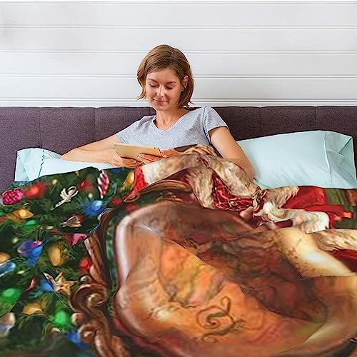 Couverture flanelle Père Noël de qualité supérieure et toucher velours - 7
