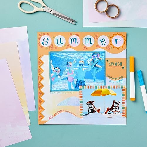 Paper Junkie 96 Sheets Decorative Watercolored Printer Paper 8.5 x 11 in - Letter Size Double Sided Pastel Stationery Cardstock for Scrapbook 3 51AXp6GK5VL