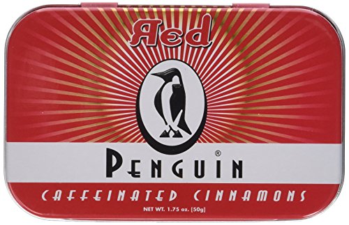Penguin Caffeinated Cinnamon Mints, One 16 oz Bag and One 1.75 oz Tin