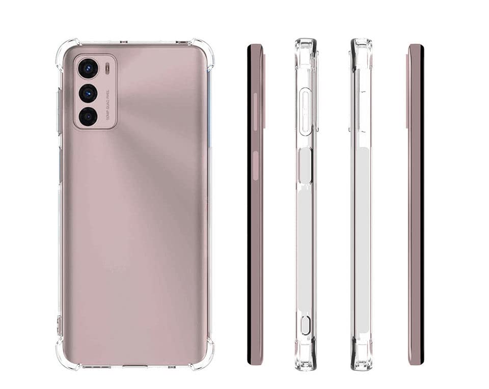 Image of Bumper || Transparent || Edge to Edge Protection Back case Cover for Moto G42 - Transparent