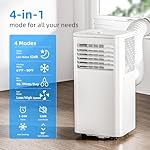 Portable Air Conditioner 8000 BTU, Remote Control, Fan Mode, Cools 350sq. ft, 24 Hour Timer, Quiet Operation,Window, 2 Fan Speed for Bedroom Office Home Dorm - Image 2