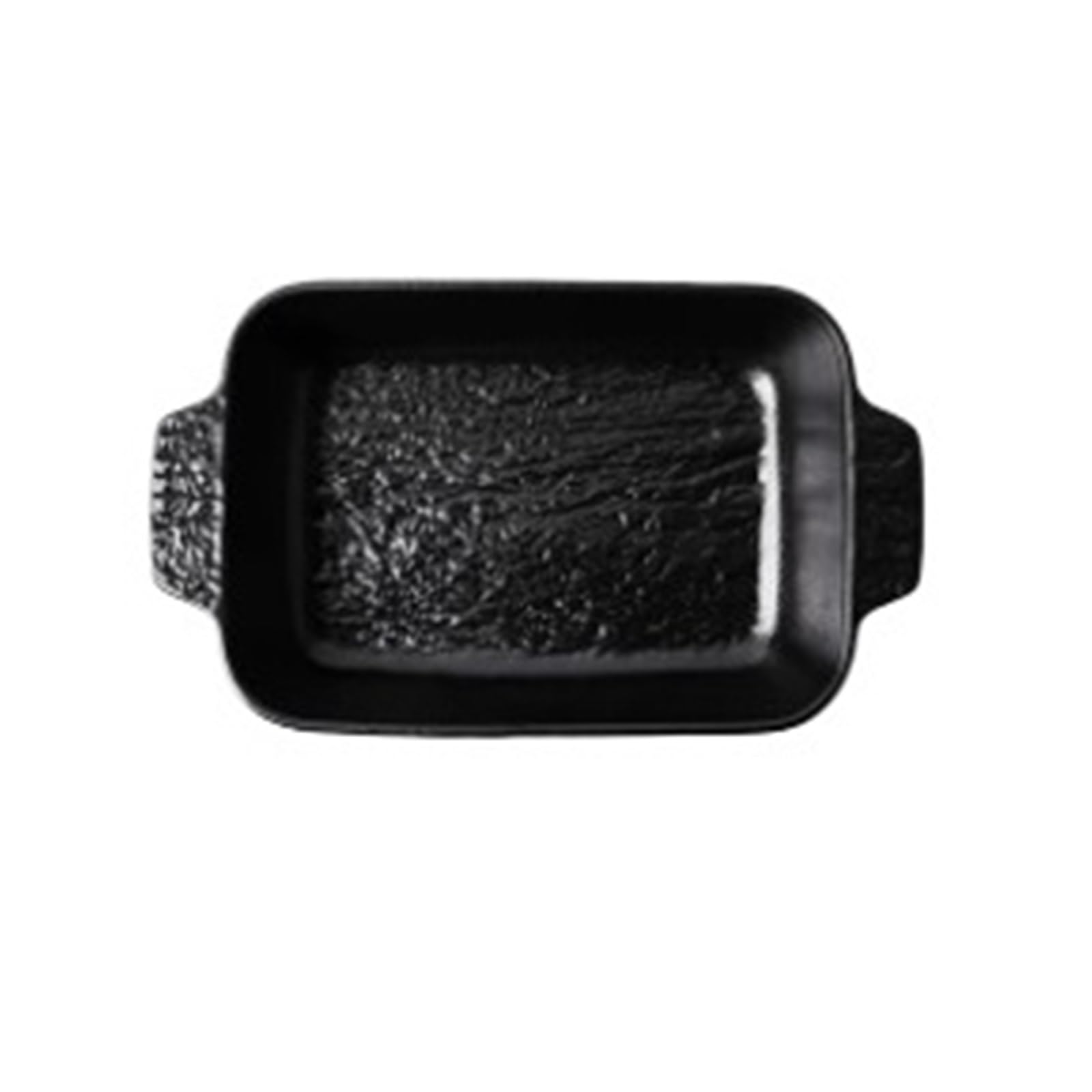 Dh2yjnbf3 Baking Dish Stone-Patterned Baking Dish With Handles Casserole Dish for Oven(Black)