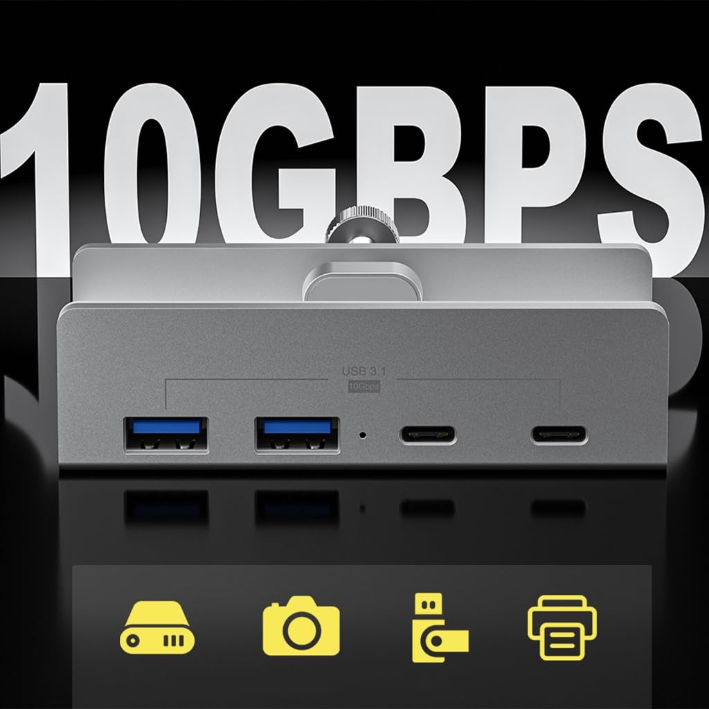 USB HUB 3.1 Aluminiowy adapter rozdzielacza stacji dokującej do akcesoriów biurkowych