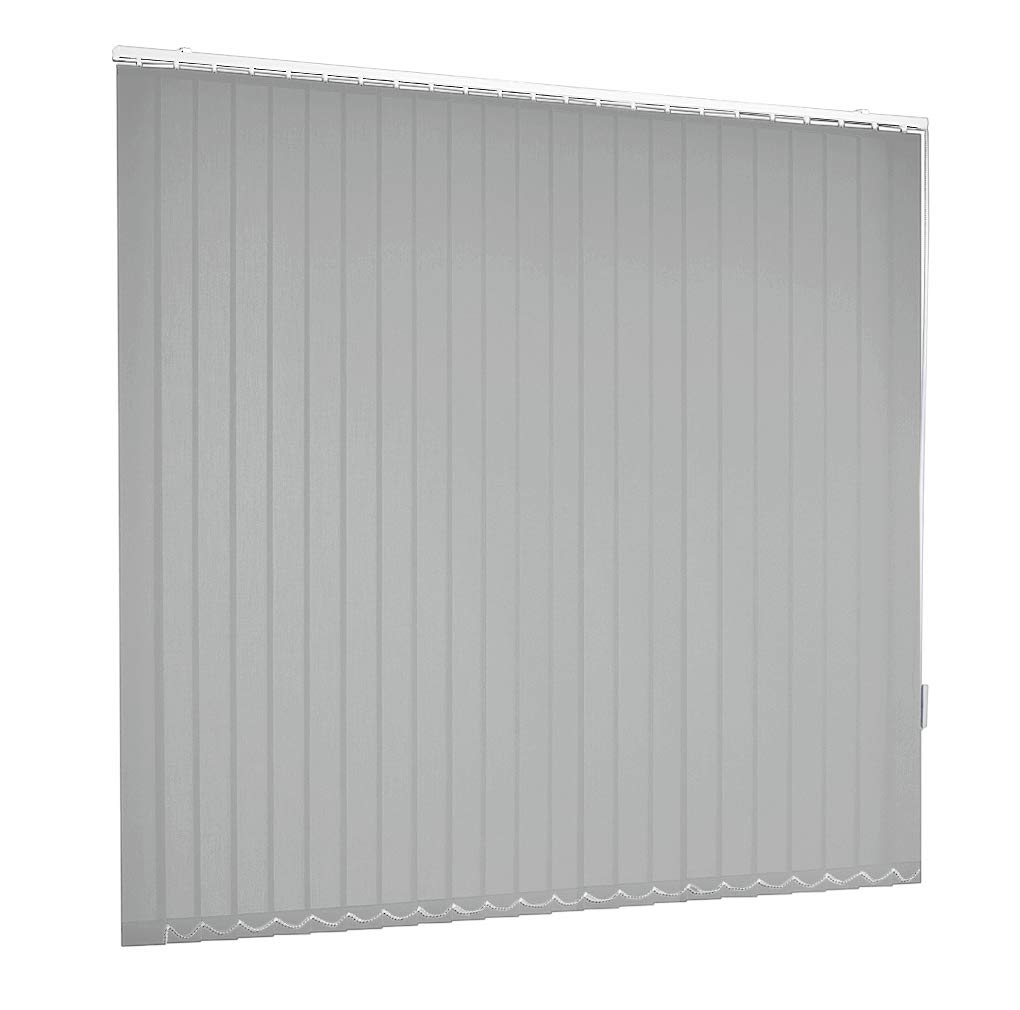 Lamellenvorhang Vertikaljalousie Grau Hellgrau Lamellen Fenster Rollo Breite 100-250 cm Höhe 150-250 cm Vorhang Flächenvorhang Schiebevorhang Streifenvorhang blickdicht halbtransparent (100 x 150 cm)