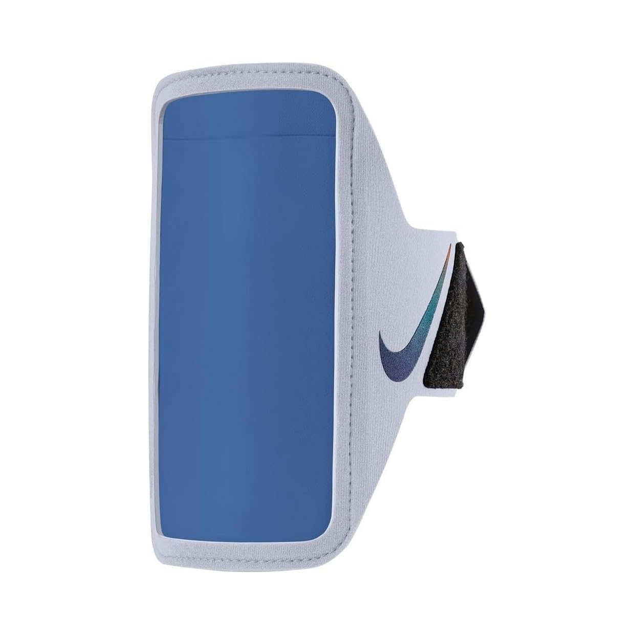 Nike Lean Armband Plus Smartphone Sports Armband Running Fitness Jogging Phone Holder Armband Reflective Running Accessories, Ghost/Black/Comet Blue, One Size