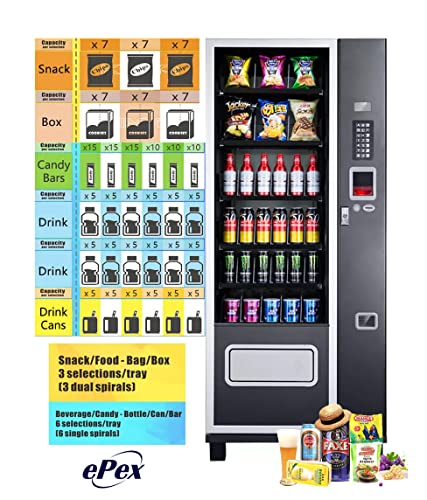 Image of EPEX Refrigerated Beverage Combo Vending Machine with Stratified Temp Control