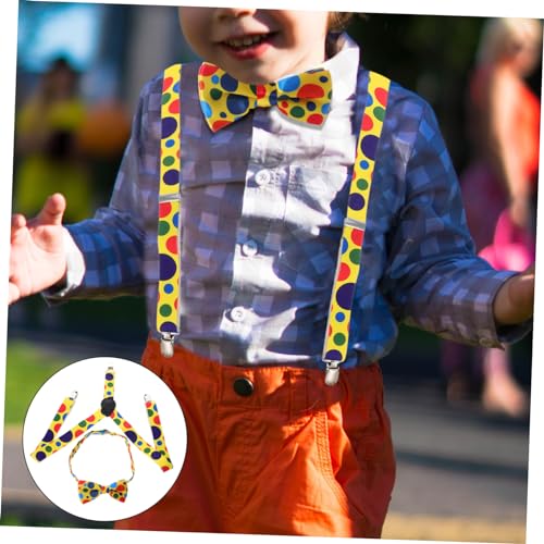 BESPORTBLE 1 Set Dot Suspender Bow Tie Costume Comfortable Accessory for Halloween Cosplay and Theme Parties Photo Prop for Boys4