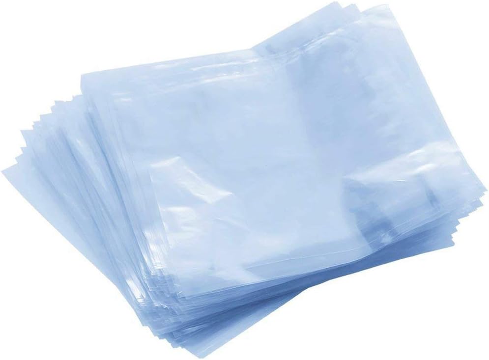 skycabin Clear PVC Wrap Bags Heat Shrink Film Flat Bag for Soap Bath Bombs, 15CM by 26 CM, 100 Pieces