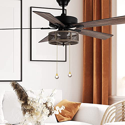 Image of Ceiling Fan Pull Chain Chain Extender Extension for Ceiling Light Fan Chain 12 Inches Prism Ball Pendant Fan Pulls Set for Ceiling Light Lamp Fan Chain,2 Pcs (Gold)