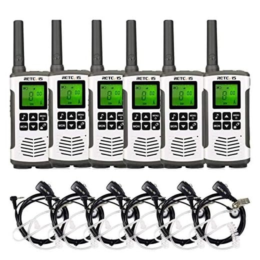 Retevis RT45 Walkie Talkies with Earpiece License-Free Crystal Sound Two Way Radio (6 Pack)