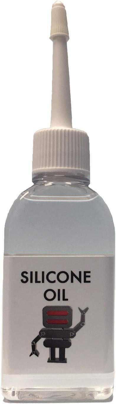Silicone oil for 3D printers and desktop robot arms 50ml. Safe on rubber and plastic. 100% pure - no additives or propellants. Also ideal for treadmills, acrylic pour art and more