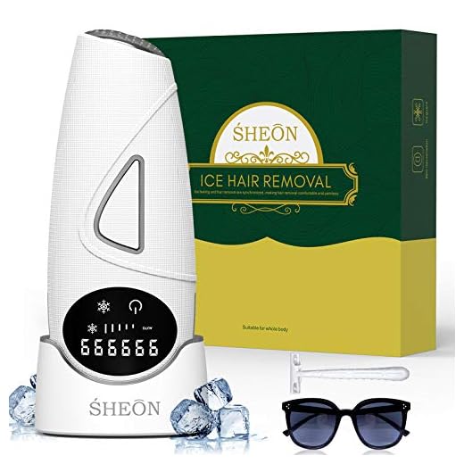 IPL hårborttagning SHEON, smärtfri permanent hårborttagare för kvinnor män, laser hårborttagningsenhet med 99 999 blinkar 5 ljusintensitetsinställningar, ansiktshårborttagningssystem för hela kroppen hemma