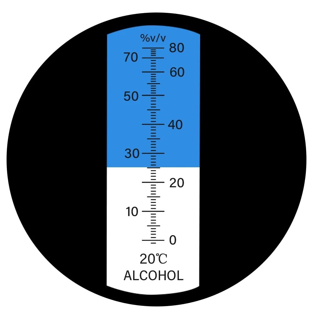 Refraktometr alkoholowy 0-80% V/ATC do testera zawartości etanolu w alkoholu