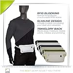 Lewis N. Clark Travel Money Belt Pouch, Slim RFID Blocking Anti Theft Waist Stash Pouches for Cash, Cards and Passport Holder - Image 2