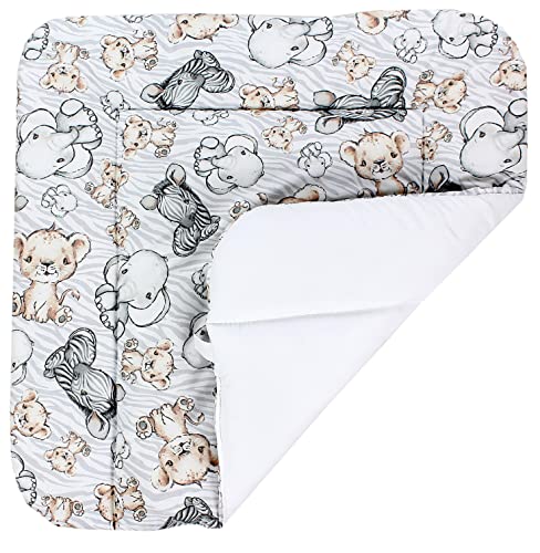 TupTam Baby Changing Mat Softly Padded Patterned, Safari, 70 x 70 cm - Image 4