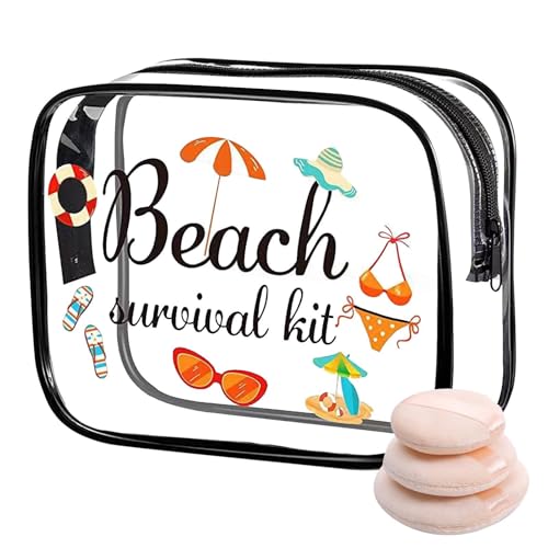 Bolso de maquillaje portátil, estuche con cremallera de gran capacidad – Bolsa de cosméticos para mujer, para baño, piscina, gimnasio, hotel, al aire libre, vacaciones, camping, mujeres y