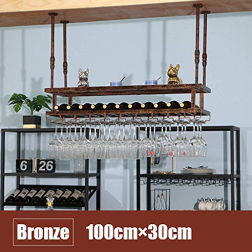 Soporte para vino ajustable 30-60 cm 2 niveles rojo miniatura 2