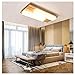 Produktbild LED Deckenlampe Dimmbar Moderne Rechteck Wohnzimmerlampe Wandlampe Holz Energiespar Deckenleuchte für Wohnzimmer Korridor Decke Schlafzimmer Küche Licht (Warmes Licht, (36W)/L65cm × W30cm × H8cm)