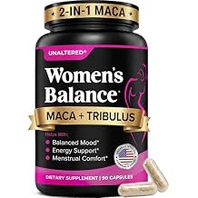UNALTERED Hormone Balance & Mood Support for Women - Naturally Supports Hormonal Balance & Energy with Tribulus Terrestris & Red Maca Root Extract - Dietary Supplement - 90 Vegan Capsules