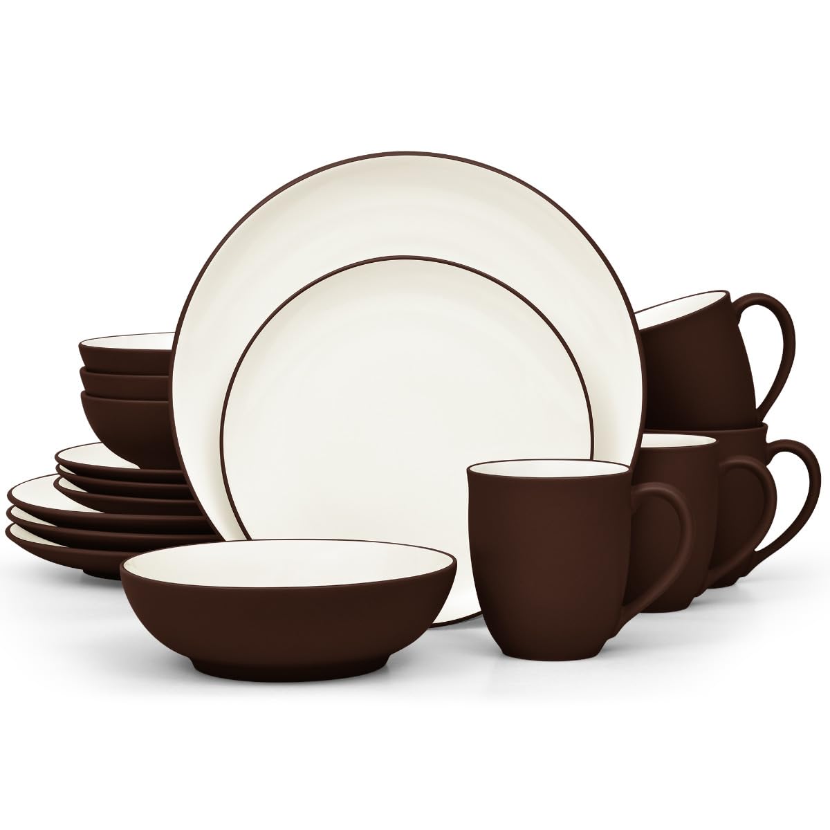 Amazon.com | Noritake Colorwave Chocolate 16-Piece Coupe
