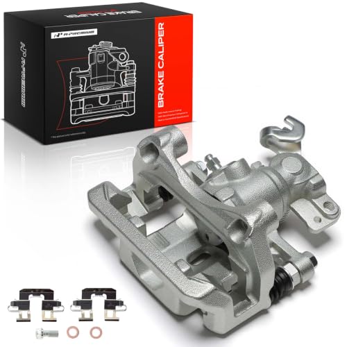 Image of A-Premium Disc Brake Caliper Assembly with Bracket Compatible with Ford, Lincoln, Mazda and Mercury Models - Fusion 2006-2012, 6 2006-2013, Zephyr 2006, MKZ 2007-2012, Milan - Rear Left Driver