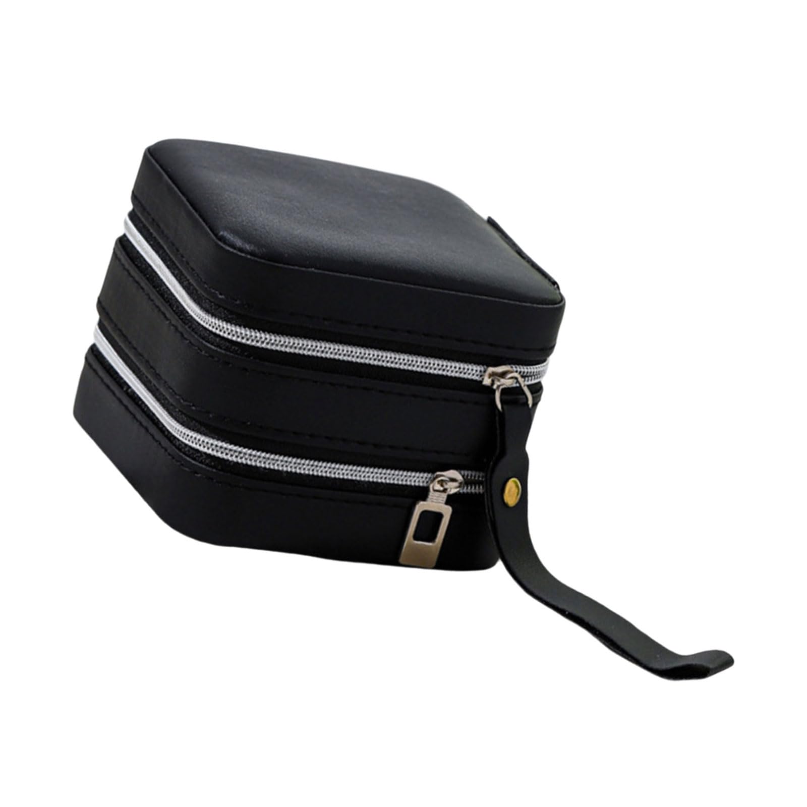 Unique PU Leather Jewelry Box Travel PU Leather Miniature Jewelry Case Portable Travel Organizer for Small Portable Organizer