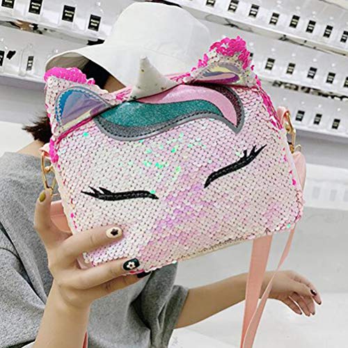 1 Unidade Bolsa De Unicórnio Para Meninas Bolsas Para Adolescentes Bolsa De Meninas Mochila De Glitt