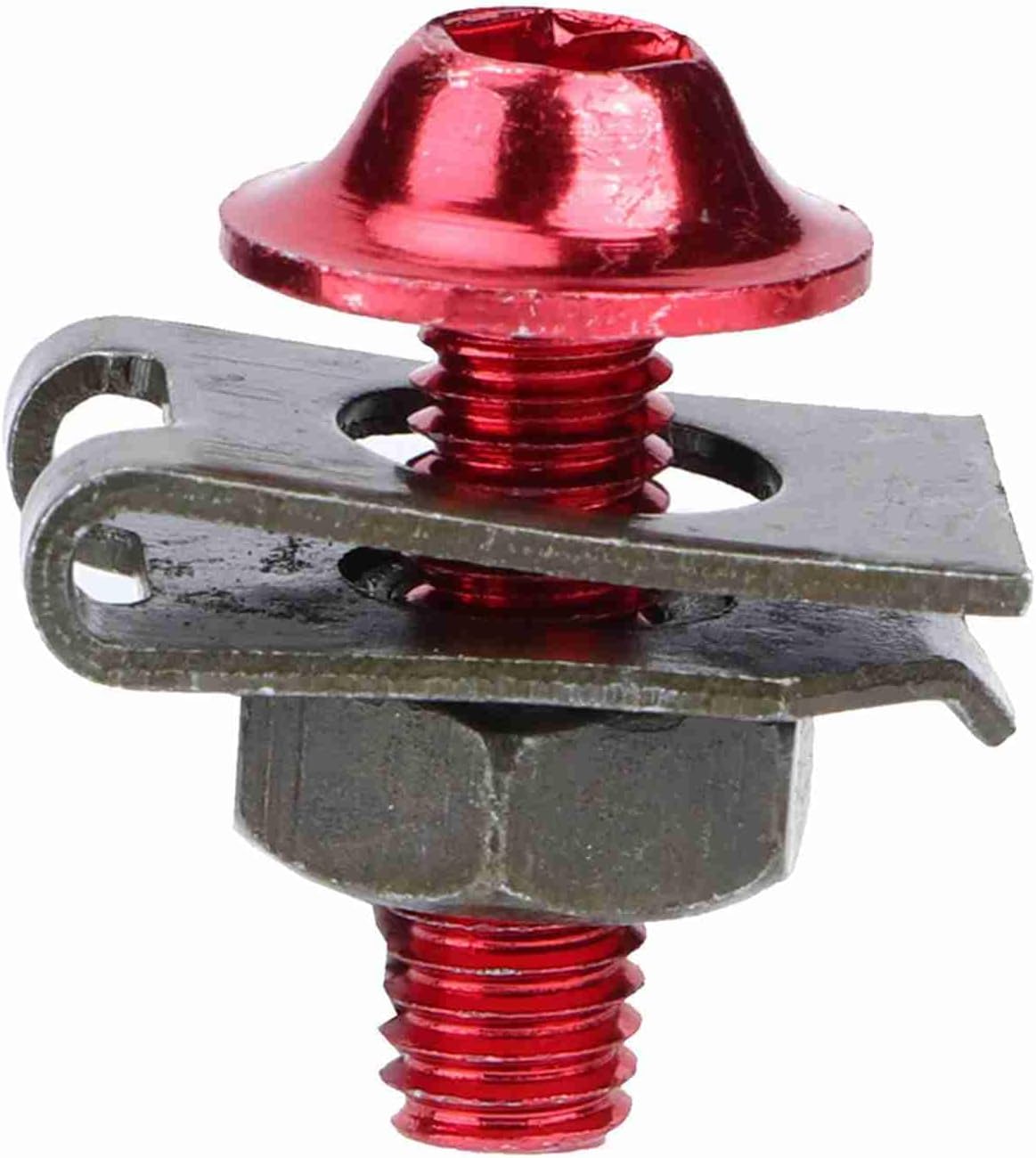 WALFRONT 5 * 16mm Motorcycle Cladding Body Bolzenkit, Direct Replacement Spire Speed Fasting Clampholder Nut Set, Stylish Appearance for Scooters (Red)