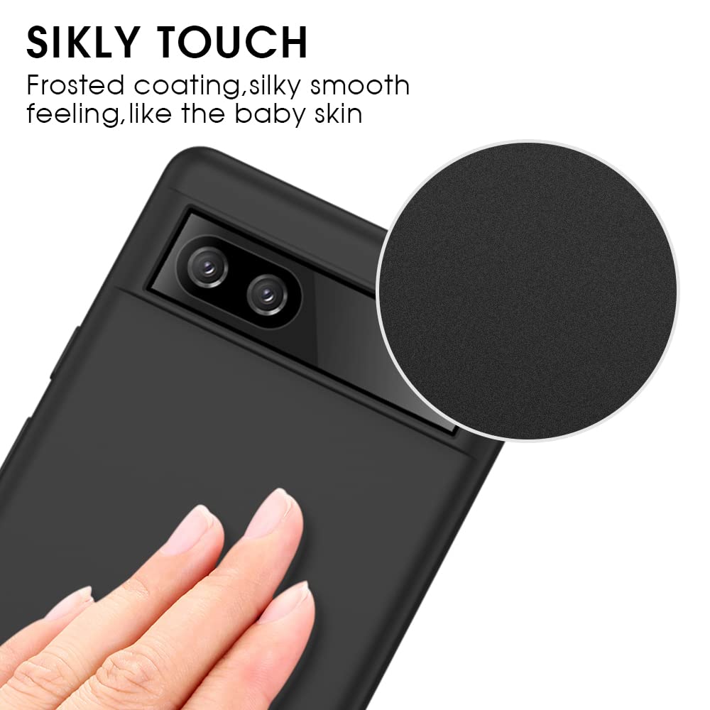 Custodia Google Pixel 6A Morbida TPU | Cover Sottile Opaca Antigraffio | Protezione Anti-impronta E Antiurto | X-level - Nero