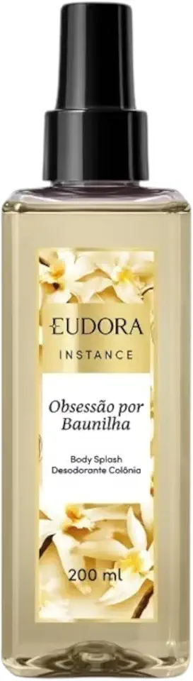 Eudora Body Splash Obsessão por Baunilha, Fragrância Oriental Gourmand, 200 ml