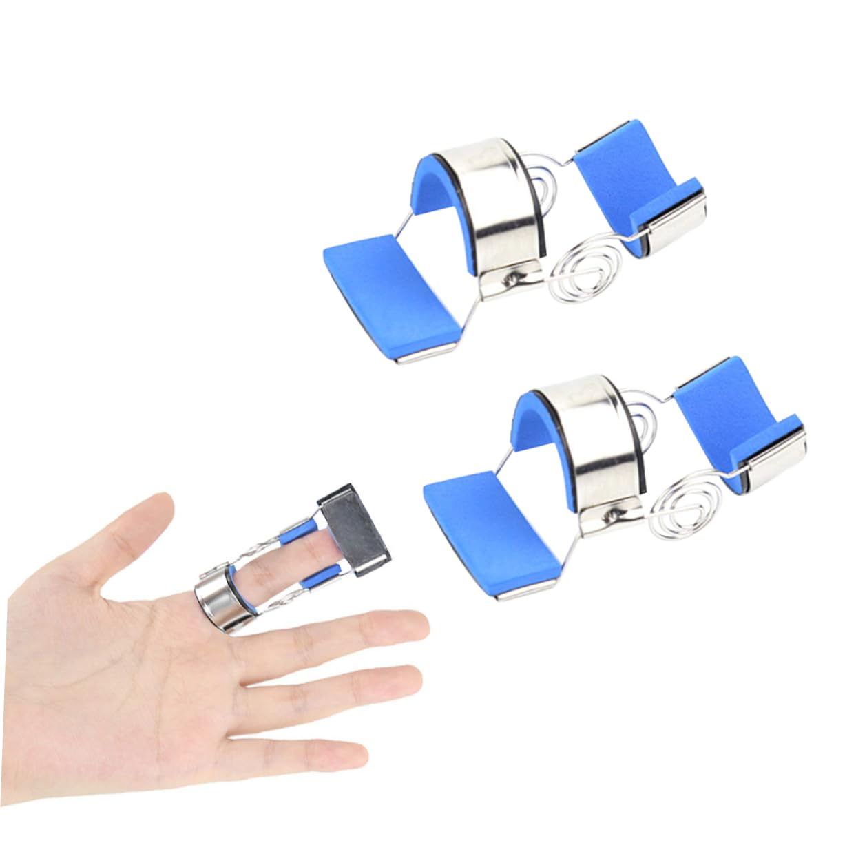 Ipetboom 3pcs Finger Brace Finger Support for Injury Fixator Sports Thumb Stabilizer Spring-coil Design Comfortable Fit