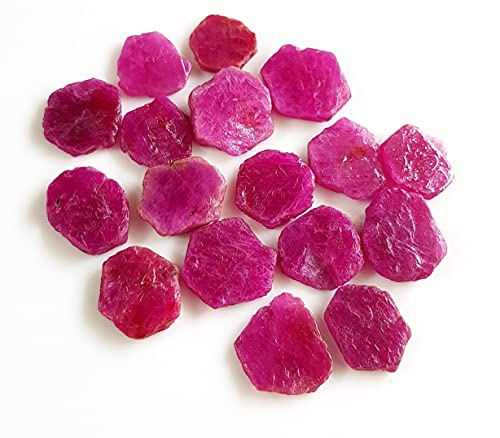 10 Pieces Ruby Slices Gemstone Smooth Slices | Loose Flat Slices Makin Jewelry Size - 9X9-5X13 Mm | Raw Ruby Slices Gemstone [Gsku-22] #TOP1