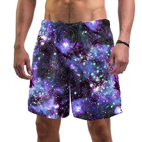 Maillots de bain hommes JDEZ séchage rapide short de plage cosmique confortable
