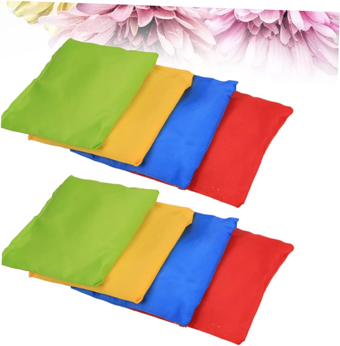 12pcs Nylon Bean Bags for Boy Girl Outdoor Toy Game Red Yellow Green for Tossing Catching and Games