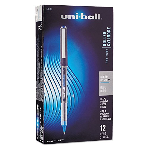 uni-ball 60108 Vision Roller Ball Stick Azul Tinta x12 miniatura 1