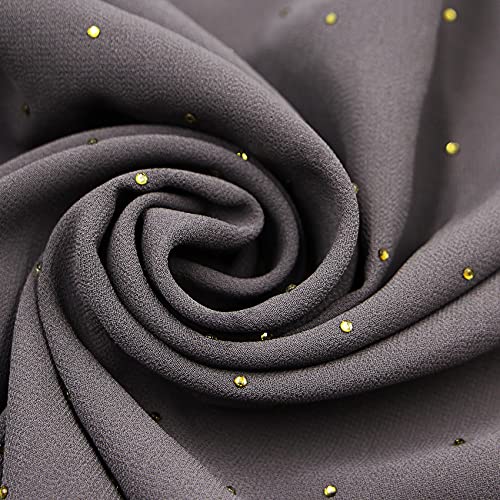 Ankomina Women Soft Chiffon Rhinestone Long Scarf Shawl Fashion Muslim Hijab Head Wrap Scarves #TOP3