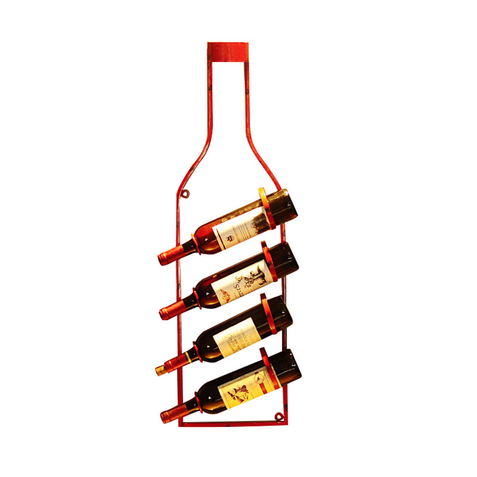 Casier à vin mural porte-bouteilles en métal pour cuisine et bar