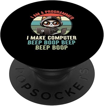 I Am A Programmer Beep Boop Programmer Coding PopSockets Adhesive PopGrip