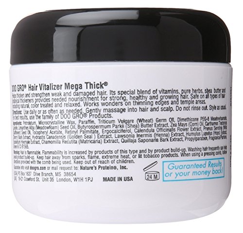 DOO GRO Hair Vitalizer Mega Thick , 4 oz (Pack of 3)