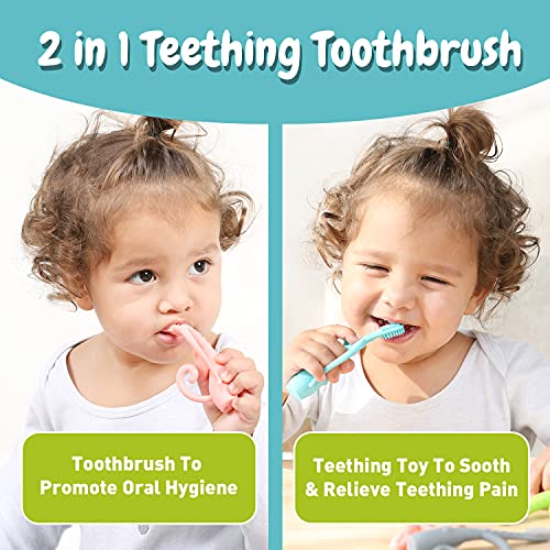 Escova de dentes infantil para bebês, escova de dentes de elefante para crianças, cerdas macias, esc