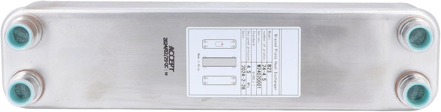 Brazed Plate Heat Exchanger, Stainless Steel Wort Chiller for Beer Brewing, 45MPa. Pressure Heat Exchanger with Compact, Multi Purpose for Laboratory and Wort Cooling