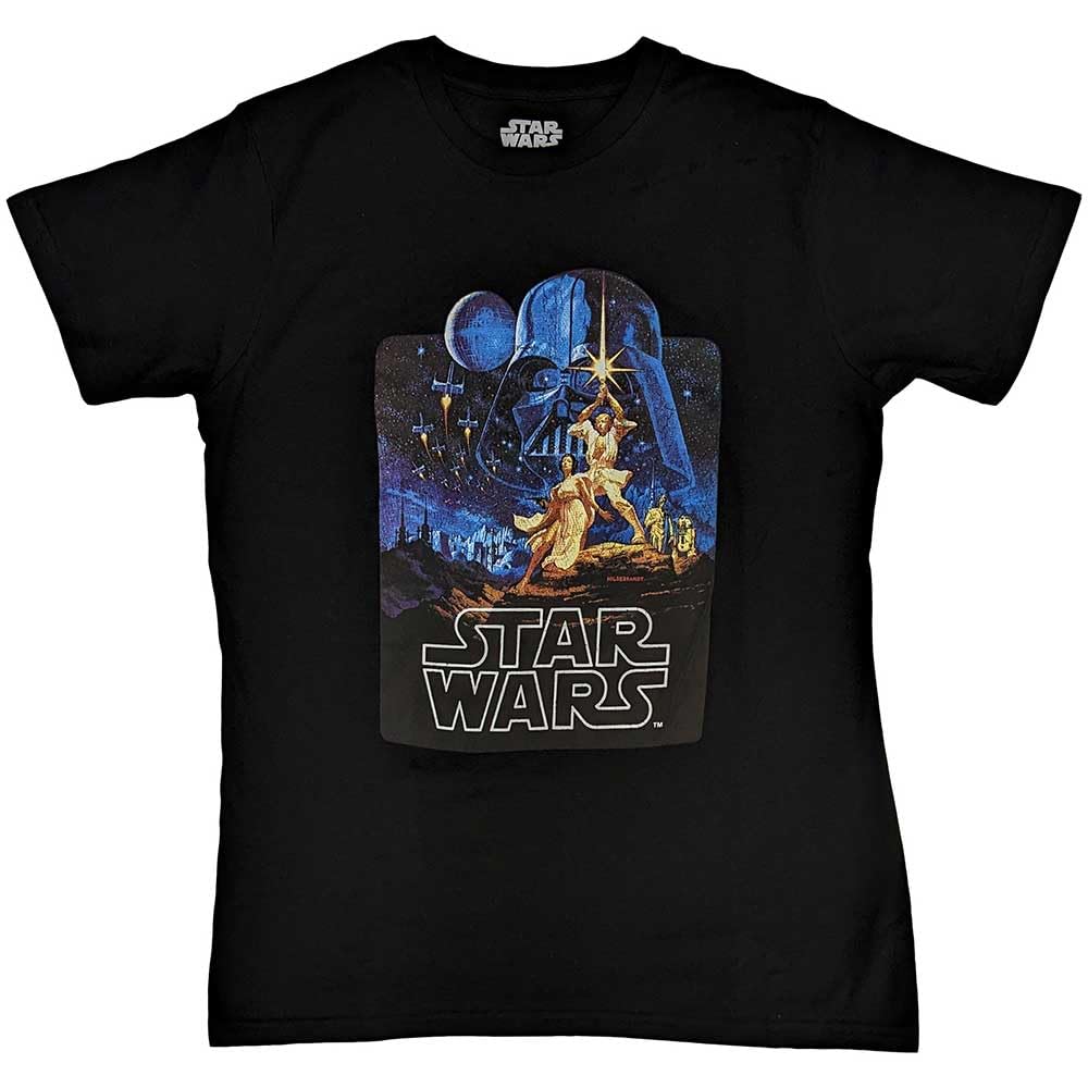 Rock Off Officially Licensed Products Men's Black Star Wars T Shirt A Hope Poster Official Xxl