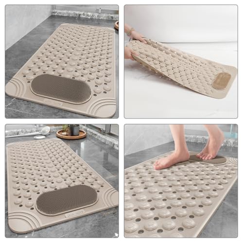Alfombrilla de baño con ventosas y cojín de masaje de PVC 4