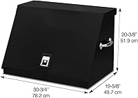 Vista 3 de Montezuma LA400B - Caja de herramientas TRIANGULAR portátil de 30 pulgadas - Diseño de varios niveles - Construcción de calibre 16 - Cofre