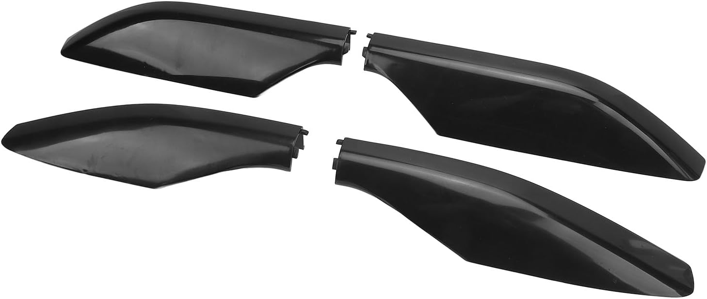 Roof Cargo Rack Rail End Shell Cap Trim 4Pcs ABS Plastic Detachable Replacement for Prado 2010-2018 with OE Numbers 63492-60110 63491-60130 63494-60110 63493-60120