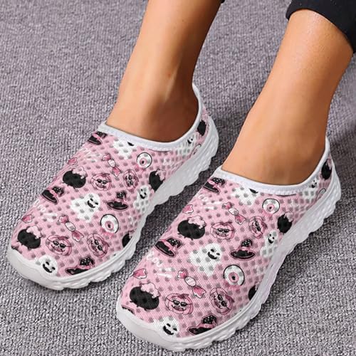FOR U DESIGNS Womens Walking Tennis Shoes Slip on Sneakers Non Slip Athletic Shoes Halloween Sneaker Mesh Breathable2