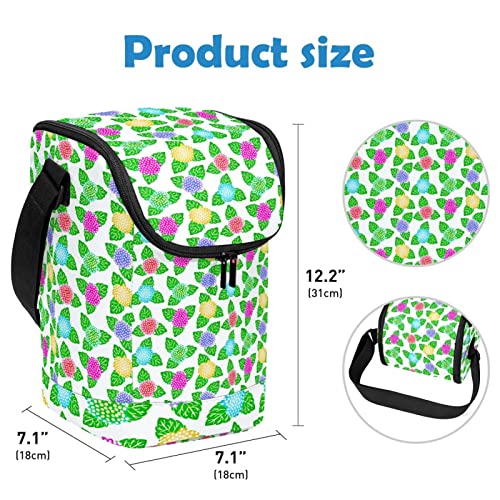 Bolsa de almuerzo pequeña reutilizable textil portátil con patrón japonés 4