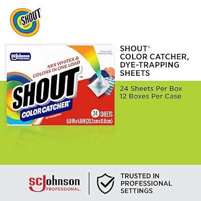 SC Johnson Professional SHOUT COLOR CATCHER 24 Count x 12 Pack, 288 Sheets for Busines Use