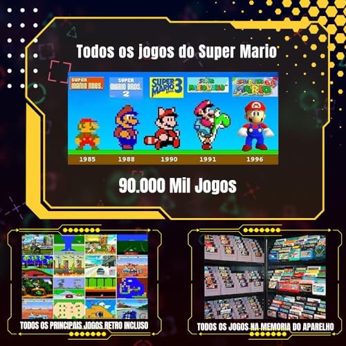 Video Game Retro Premium + 148 Mil jogos + 4 Controles + Atualizado
